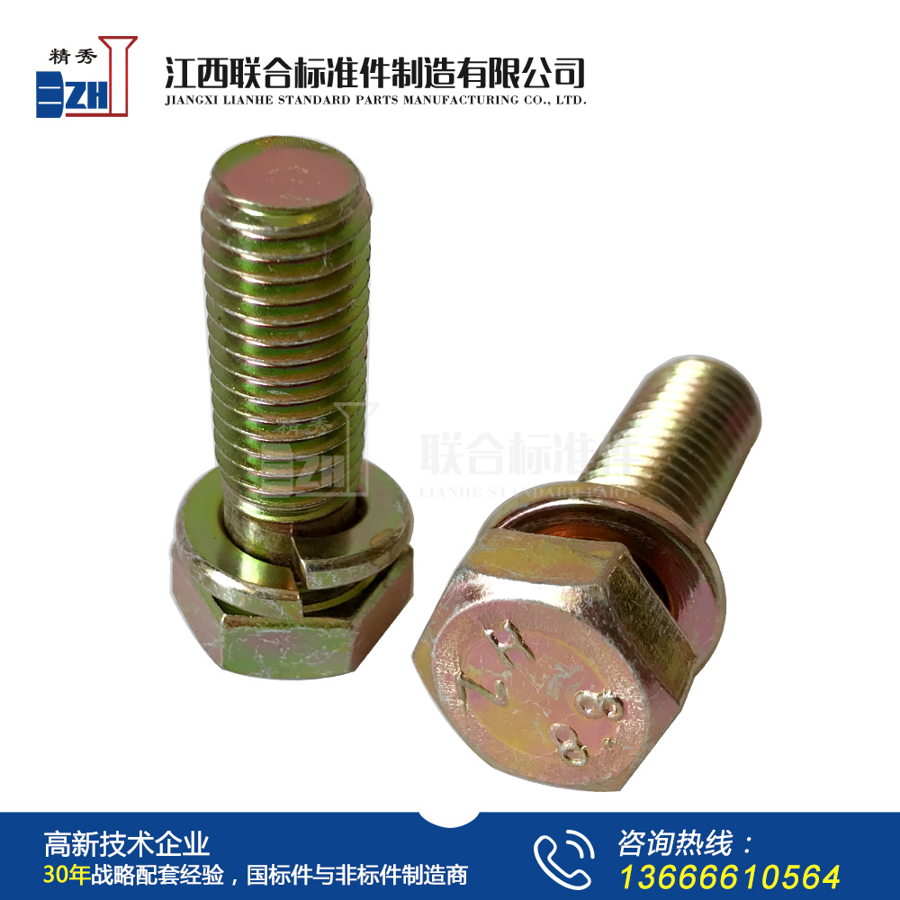 GB9074.15六角头螺栓和弹簧垫圈组合件